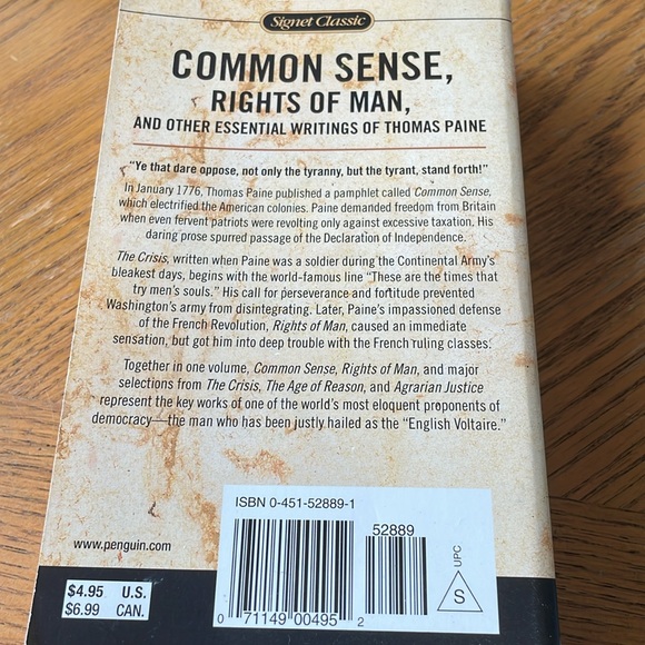 Common Sense, Rights of Man, and Other Essential Writings of Thomas Paine - Picture 2 of 2